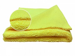Салфетка АВ из микрофибры, двухсторонняя без обметки краев, желтая, 40х40см, 400 гр