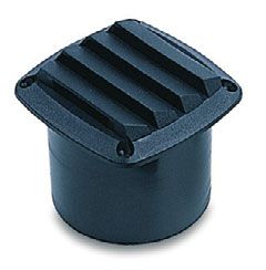Вентиляционная решетка с патрубком, черный пластик 86mm(L) x 86mm(W) x 80mm(H)