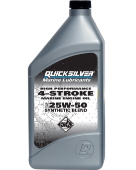 Масло моторное синт Quicksilver 4-Stroke Synthetic Blend 25W50