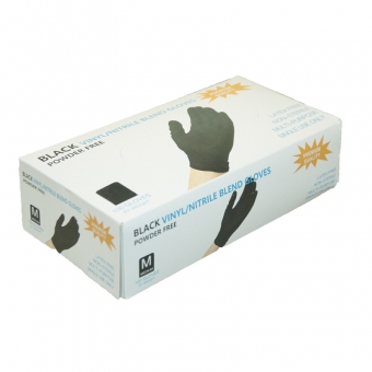 Перчатки нитриловые Black Gloves, черные, размер XL, уп.100шт (из кор.)
