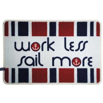 Коврик на нескользящей основе «Work less — Sail more», 68×44 см